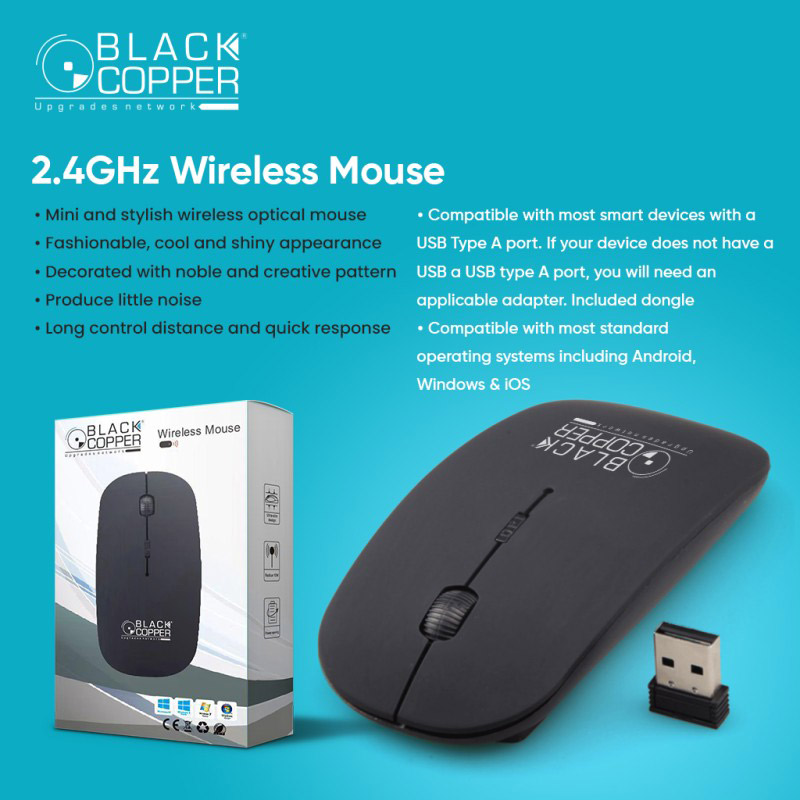 WIRELESS SLIM MOUSE WITH 2.4G WIRELESS VERSION l PREMIUM QUALITY PRODUCT l BEST FOR OFFICE AND CASUAL WORK