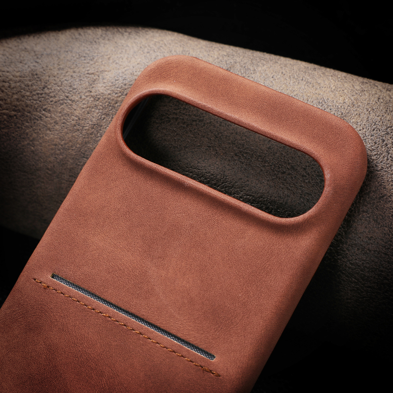 Luxury Solid Color Matte Leather Wallet Card Slot Skin Texture Phone Case For Google Pixel 9 Pro XL 8 8A Pro Bumper Back Cover