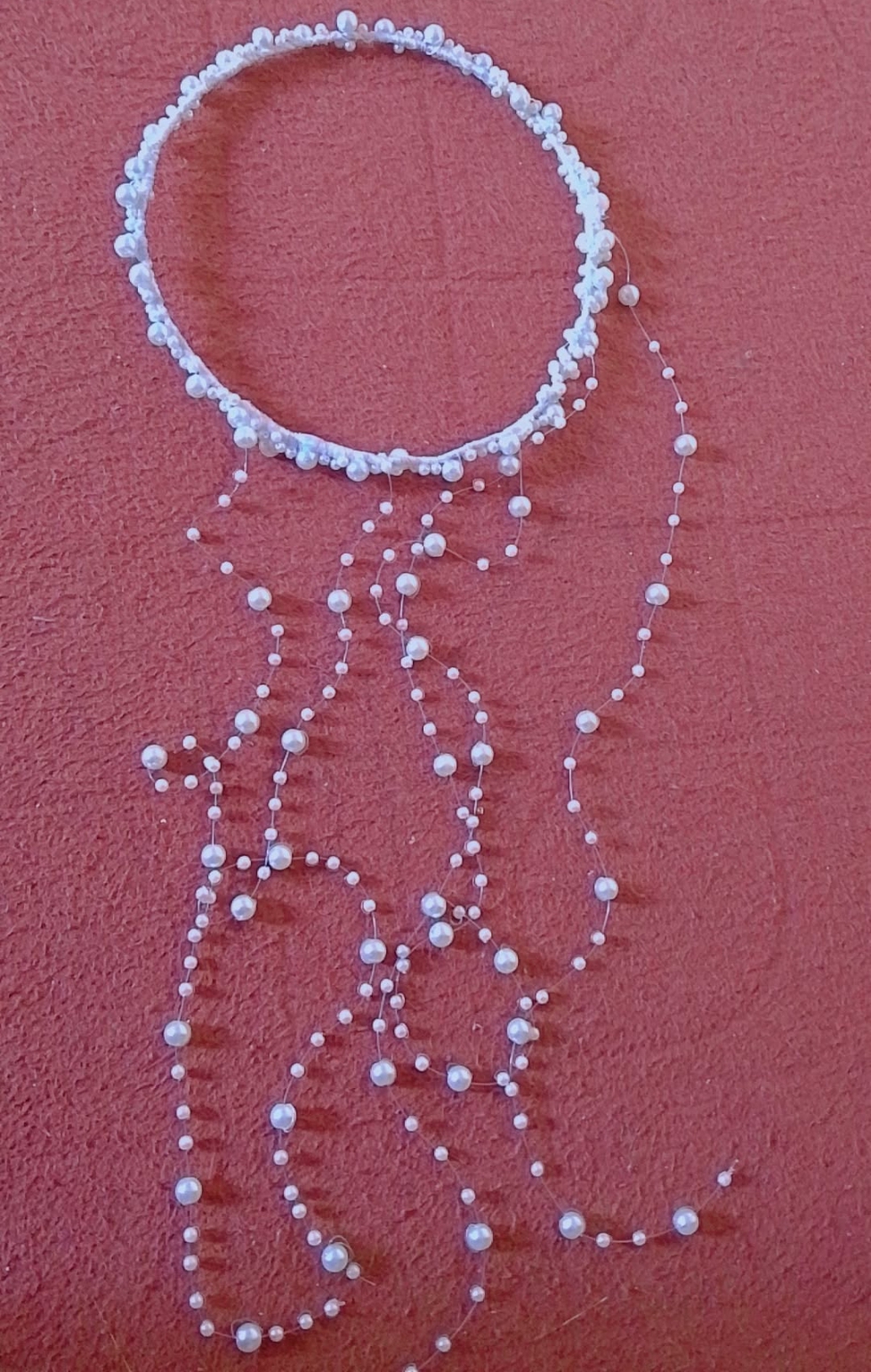 Bridal Pearl Hair Vine Headband | beautiful pearl crown| Wedding & Party Hair Accessory for Women & Girls | Long Tassel Headpiece for Women & Girls