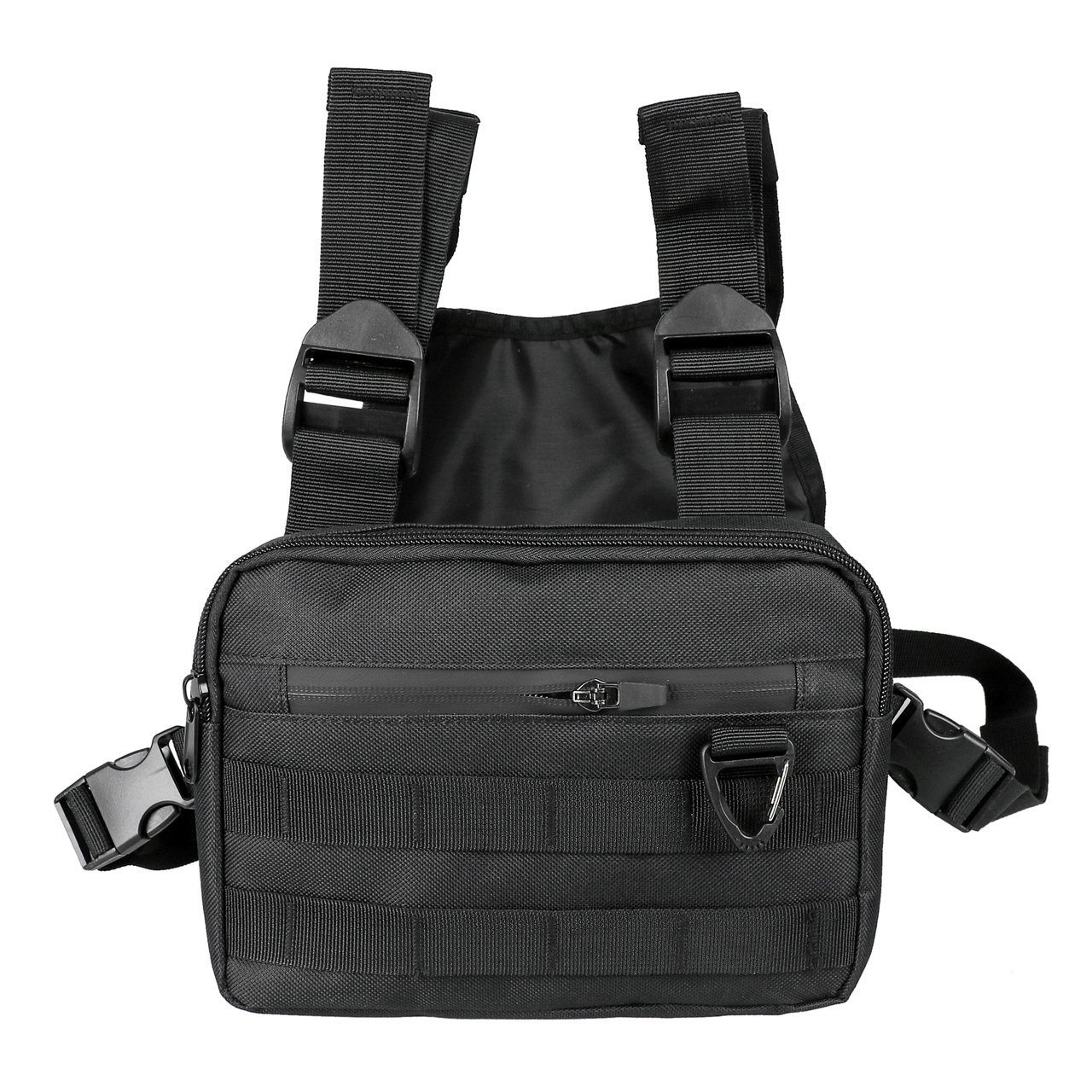 Outdoor Sports  Vest Backpack Hip-hop Streetwear Chest Rig Bag Unisex High Quality Nylon Storage Waist Pack Black Pocket