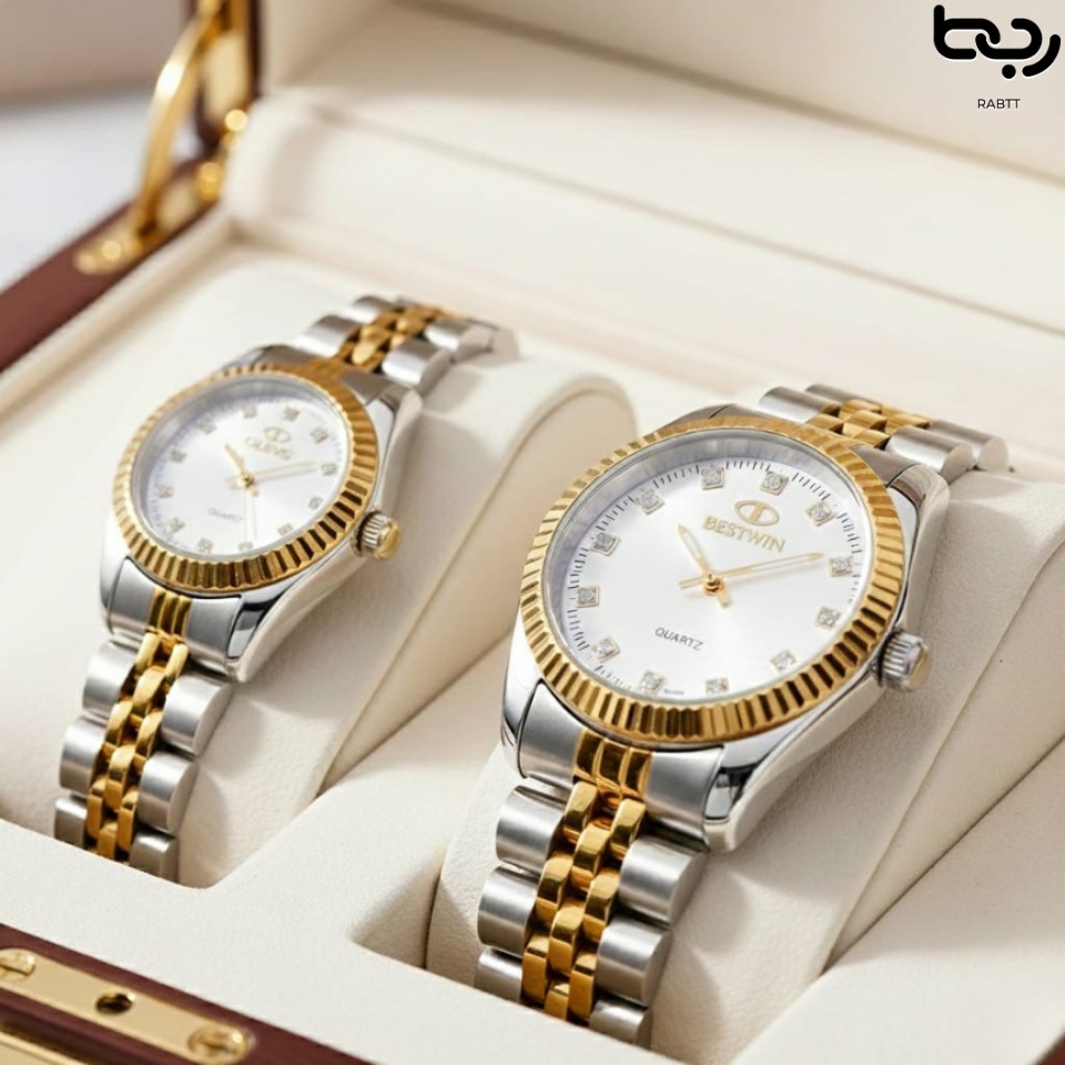 Stainless Steel All Season Classic Romantic Couple Watch for Men and Women – Water Resistant Quartz Timepiece