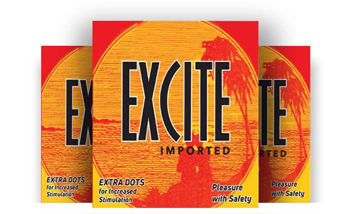 Excite Dotted Condoms Imported - 03 Pieces in 01 Pack