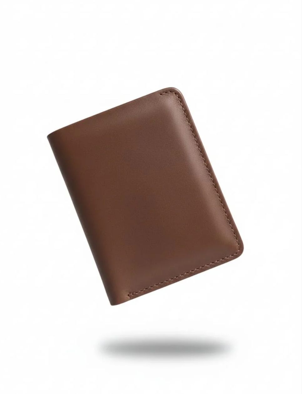 Leather Wallet for Men – 6 Card Slots, Button Closure, Slim Bifold Purse