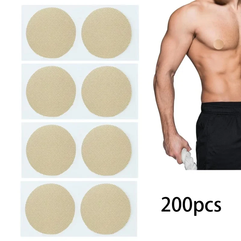 Men Nipple Covers 200Pcs Disposable Invisible Anti Bulge Stickers Soft Breathable Waterproof Pads