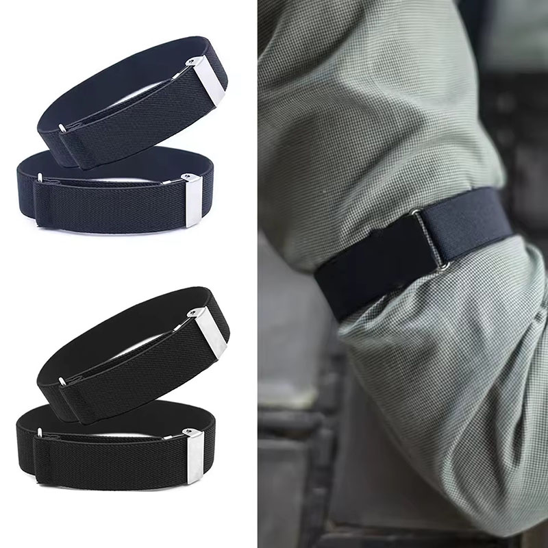 HOT 2Pcs Adjustable Shirt Sleeve Garters Elastic Non-Slip Armband Sleeve Holders Fashion Arm Cuffs Bands for Men Women Daily Use