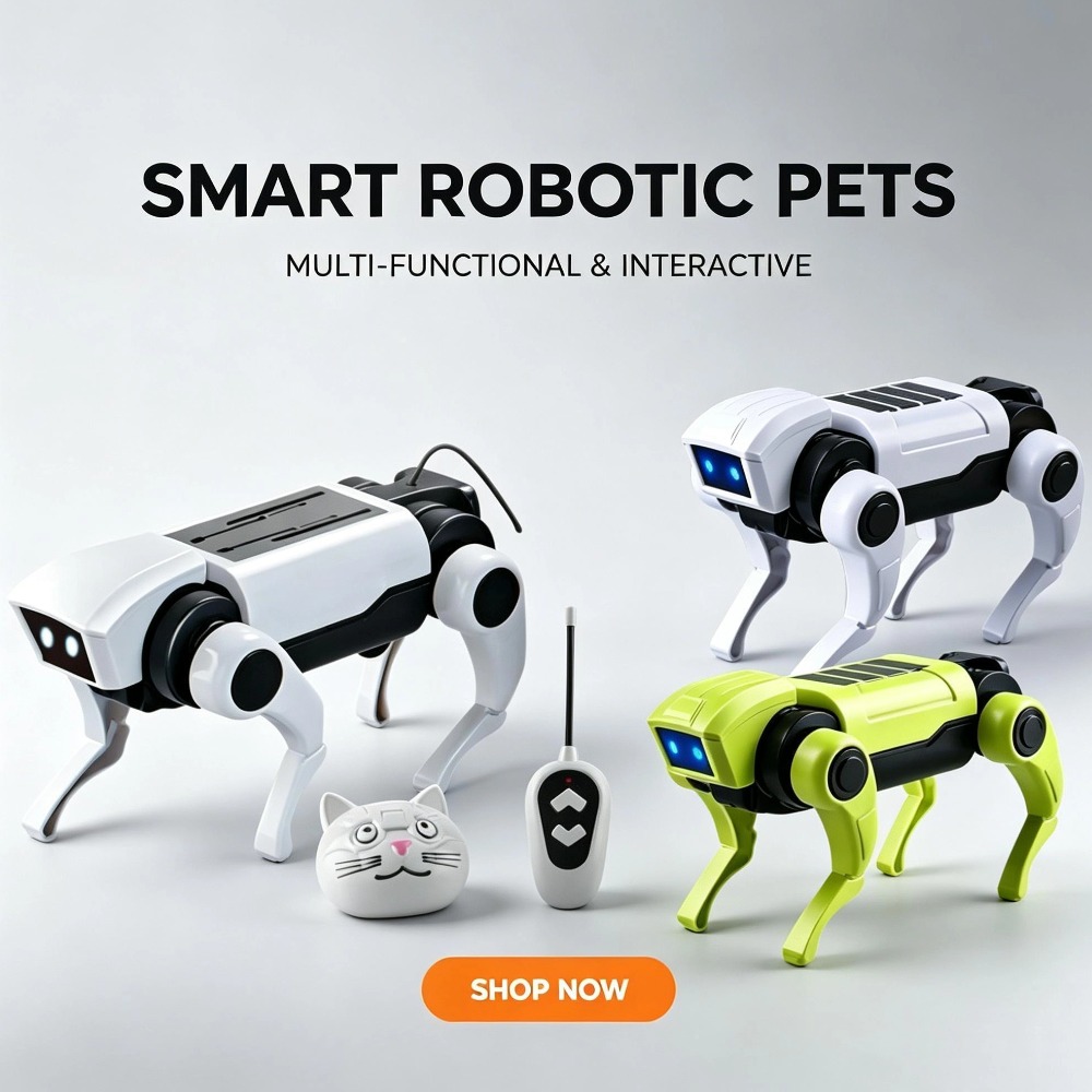 Mechanical Dog Toy RC Robot Children's Remote Control Mechanical Dog Toy Electric Science Teaching Toys for Kids 