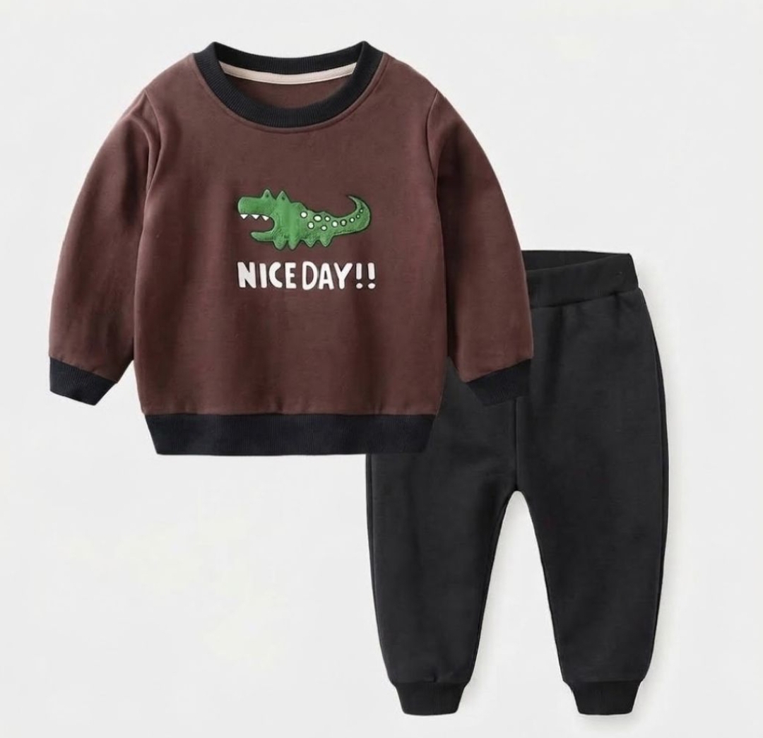 Sweatshirt And Pajama / Trousers For Kids Baby Boys And Baby Girls Imported Comfy Winter Warm Top Clothes Sets Dresses Outfit Tracksuit Jannat Place