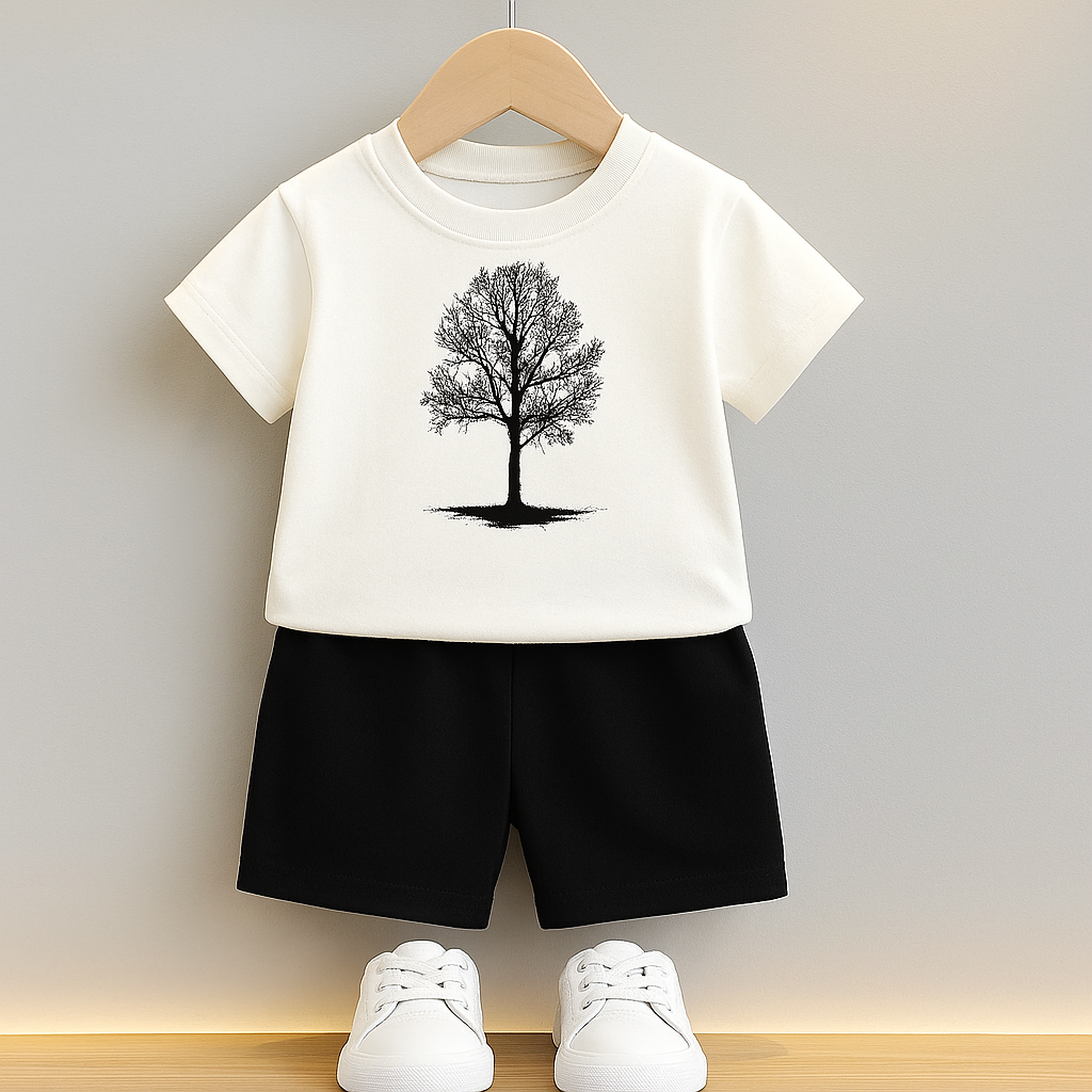 Premium Quality Kid's Dress Summer Collection - Tree Printed - Kiddie Closets