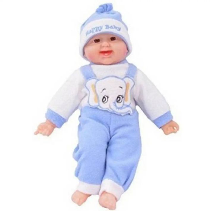Funny laughing baby rubber & stuffed toy, baba laughing doll in 15 inches