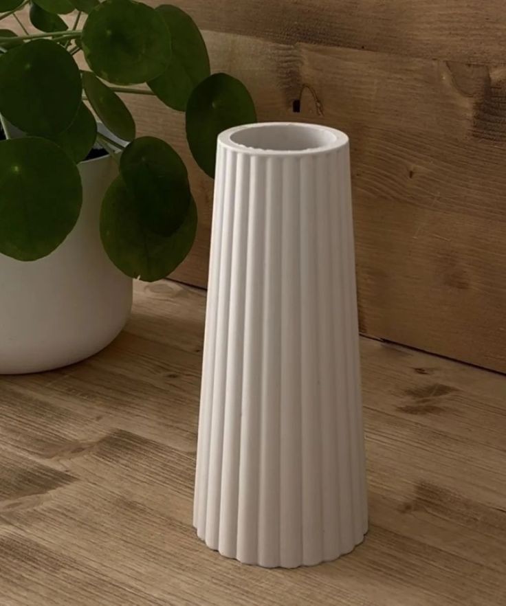 straight striped vase best for home decor and gift handmade ceramic product customize on your own choice