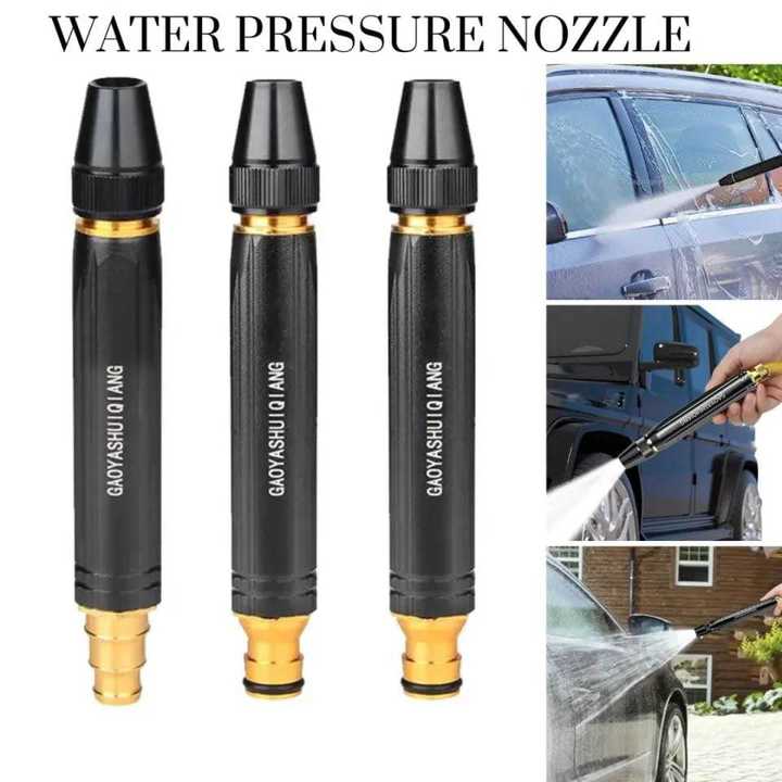 Water Pressure Plastic Nozzle | Adjustable Water Spray Nozzle | Garden Hose Pipe Spray Head | Car Wash & Cleaning Nozzle