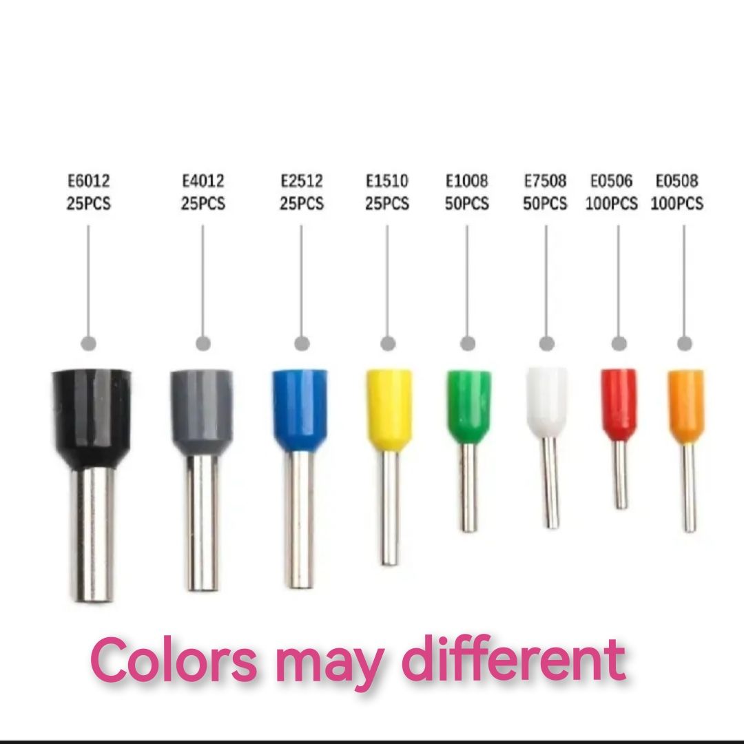 400PCS Cord Pin End Bootlace Ferrule Crimp Terminals Cable Wire Connectors Kit