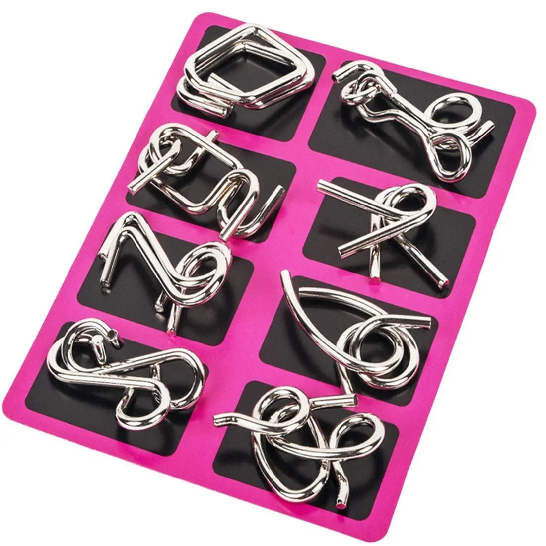 Fun Metal Chinese Ring Puzzle Intelligent Brain Teaser IQ Logic Game for Children Adult Family Entertainment Educational Toy
