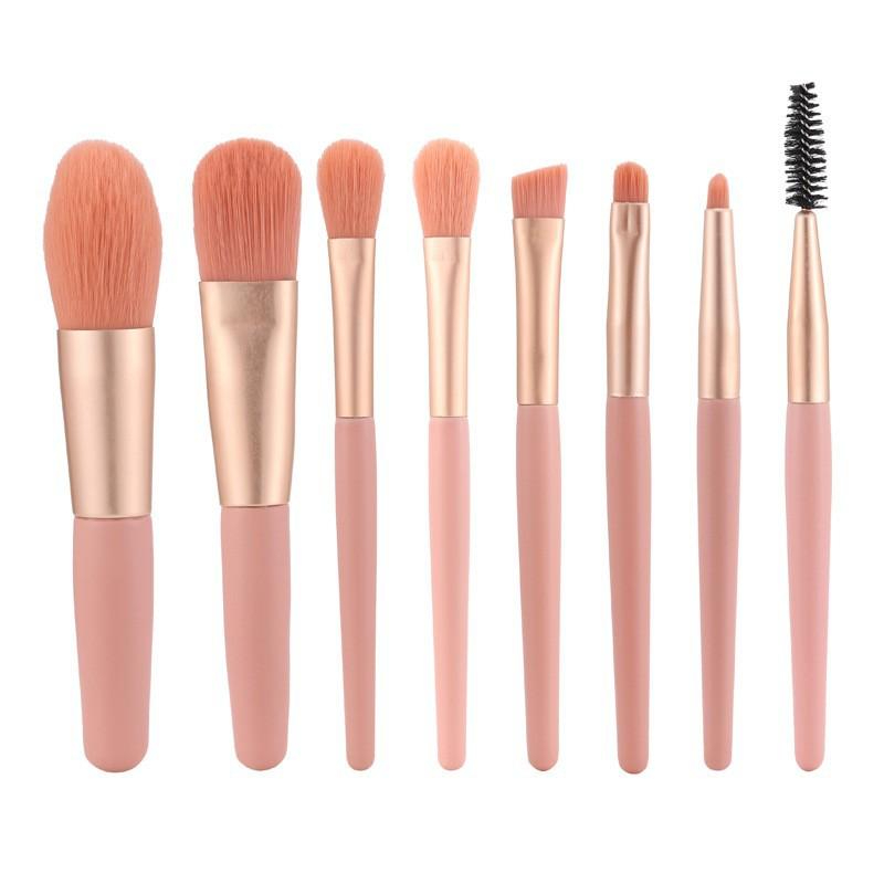 8 Pcs Mini Travel Portable Soft Makeup Brushes Set – Lightweight & Compact for Eyeshadow Blush & Contour Ultra-Soft Bristles & Travel-Friendly Design