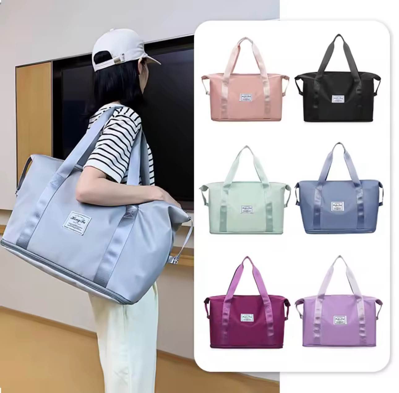 Large Capacity Expandable Travel  Bag | Waterproof Foldable Luggage Bag | Travel Tote for Men & Women