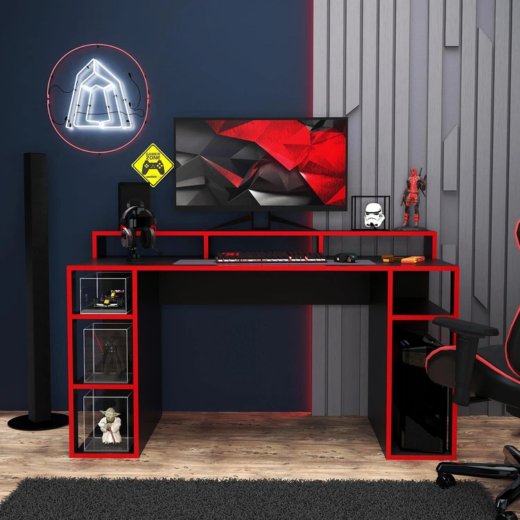 Large Gaming Table, workstation, Gaming Table with plenty of storage space multipurpose use (coustmized)