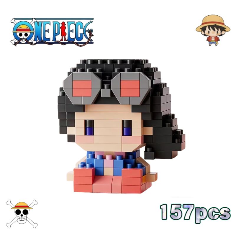 ONE PIECE Sun God Nika Luffy Micro Building Block Chopper Ace Buggy 3D Anime Model Assembly Mini Bricks Figure Toys For