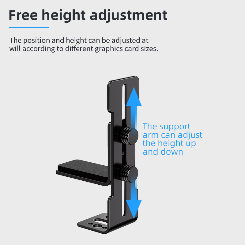 Teucer VC-5 Graphics Card Holder Adjustable Jack GPU Video Card Bracket Prevent Sagging for ITX/ATX Desktop PC Case Accessory