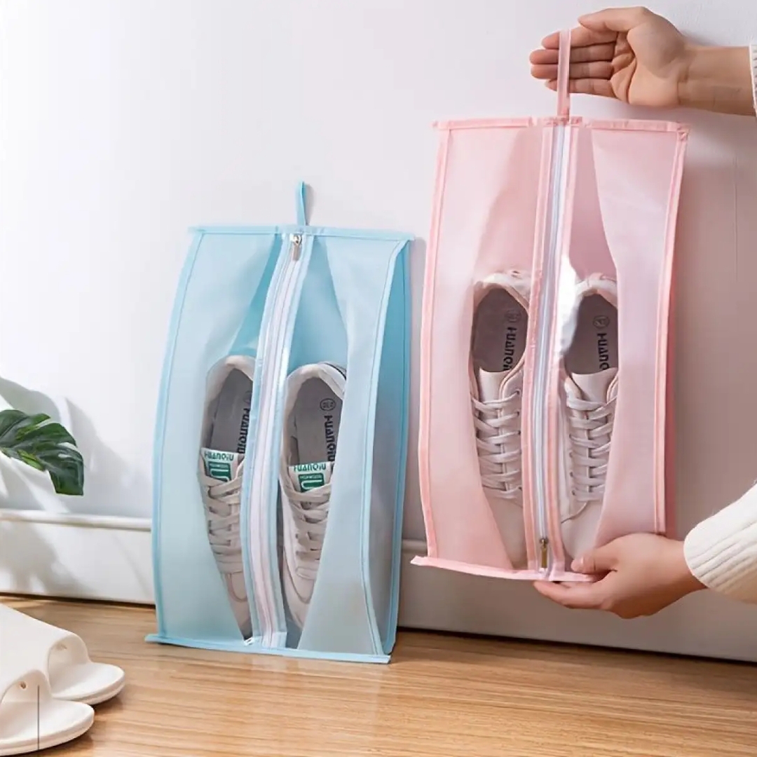 Non-Woven Travel Bag for Shoes - Portable Organizer Storage (Pack of 10)