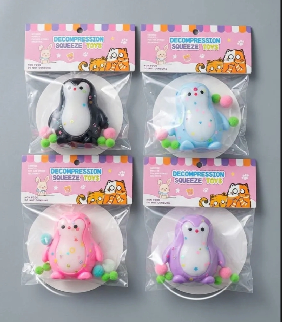 Penguin Squishy Toys For Kids, Sensory Soft Cute Animals Squeeze Stress Relief Fidget Squishy Toy
