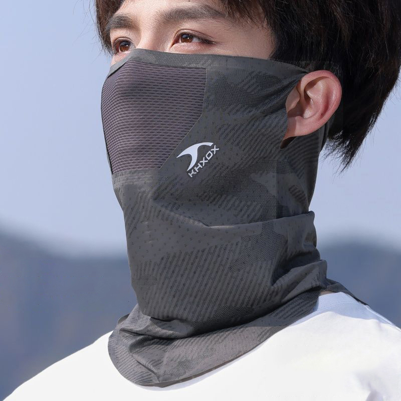 Neck Gaiter Cycling Sun Protection Face Mask Spring Summer Breathable Fishing Hiking Ear-Hanging Sport Unisex Cooling Face Cover