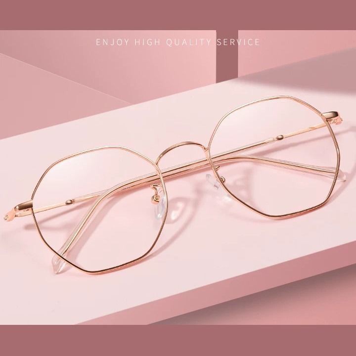 Hexagon Metal Glasses for Men/Women. New Retro Style Hexagon Metal Glasses Frame for Girls/ Boys. imported Quilty Glasses for Men/Women. Metal Golden Glasses | Metal Silver Glasses| Glasses Frame | Metal Glasses Frames |  Glasses for Men.Glasses for Women
