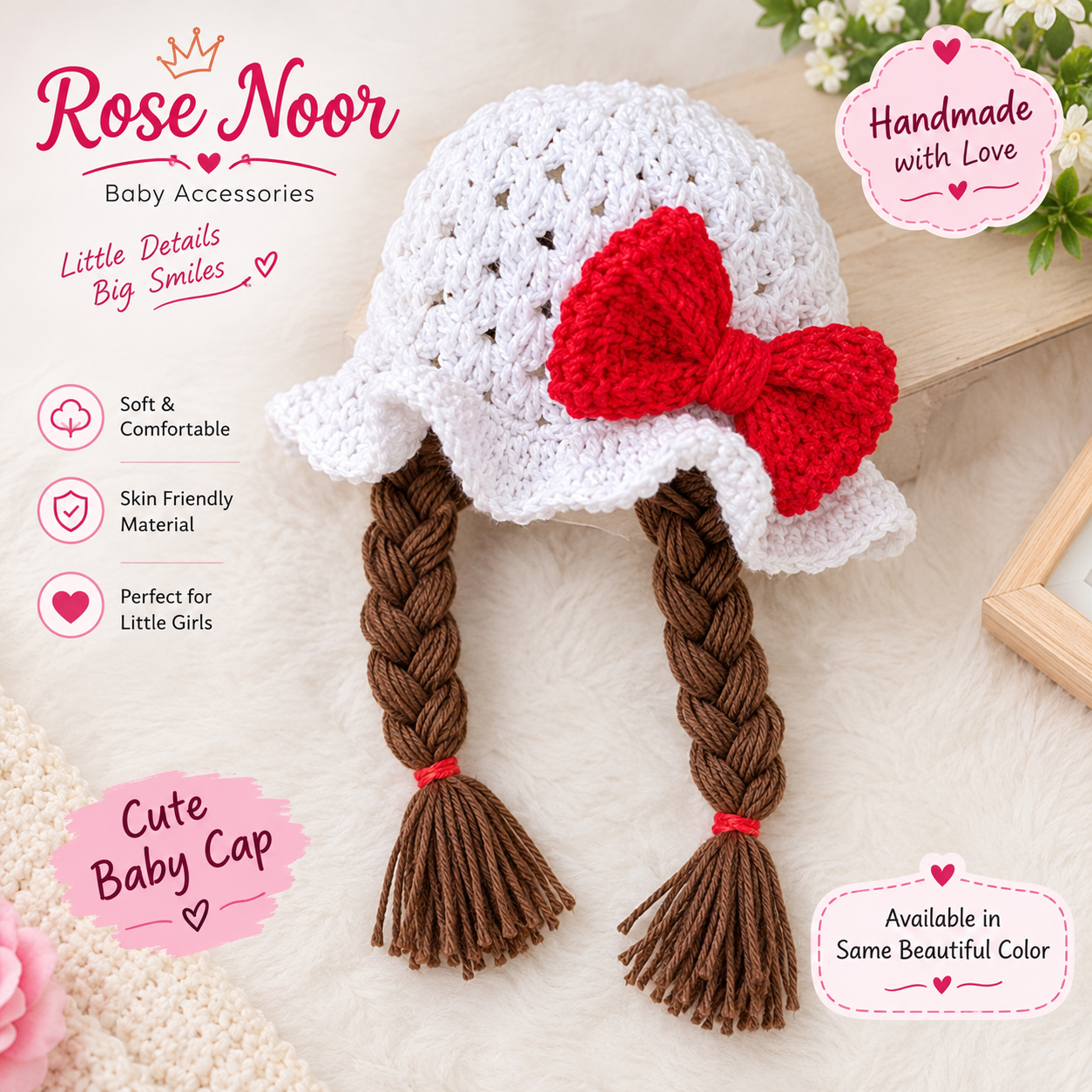 Baby Girls Hats Caps Winter Warm Girls Baby Cute Handmade Twist Ear Protection Wool Hat Kids Children Clothing Headwear Cap.