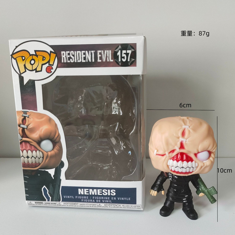 Boxed Resident Evil POP Style Figures Zombie Monster Character PVC Doll Desktop Decor Collectible Model Toy  for Gaming Fans