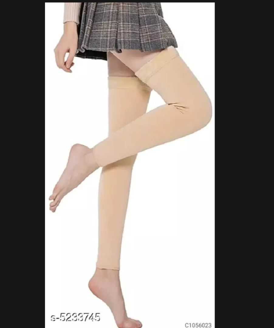 1 pair Winter Leg Warmers Women Winter Knee High Knit Boot Cuffs Solid Color Knee Socks Thick Leg Warmers Long Socks Foot Warmers