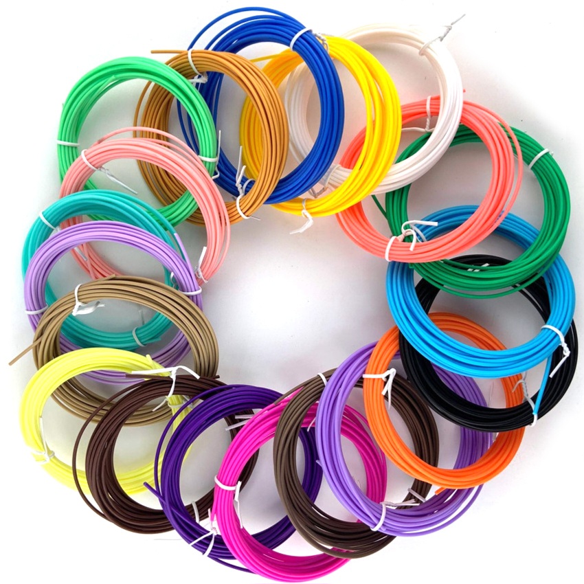 Pack of 30 Colors 3d Pen Refill Filament PCL & PLA for 3d pen v2 pen Temperature Plastic Wire Ink 3Doodler Realistic Printing Educational toy Home Art Activity Set for low temperature soft refill