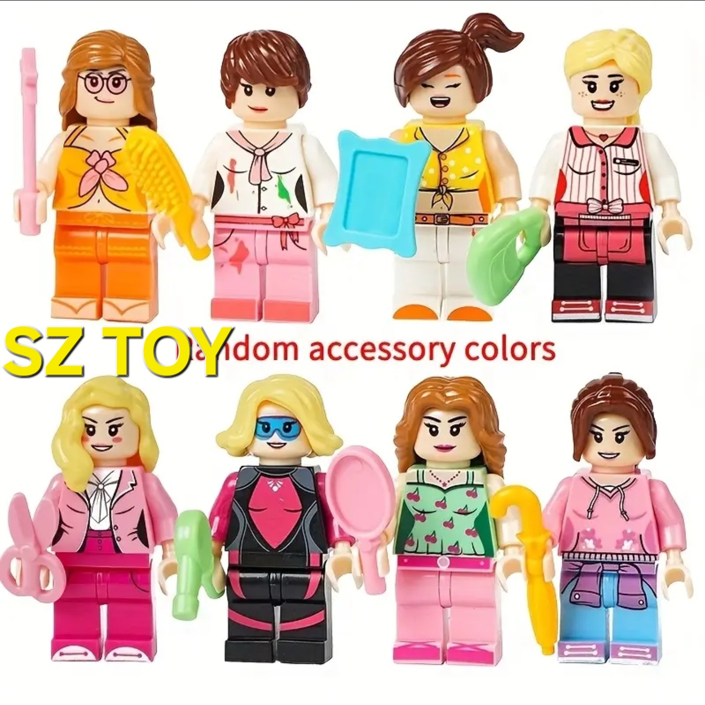 1 Pc Randomly Vibrant Mini Stacked Human Figures - Suitable for Various Types of Rooms, And Indoor Celebrations | Cheerful Design | Durable Plastic, Mini Figures blocks