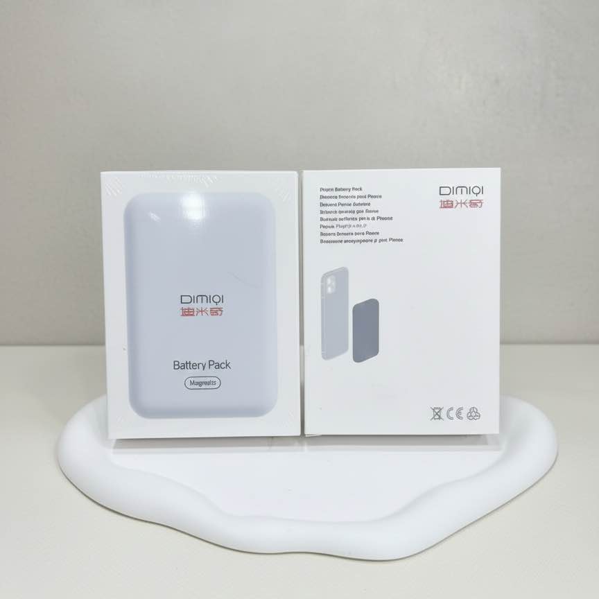 Dimiqi 5000mAh Magnetic Wireless Power Bank – 15W Fast Charging, Ultra-Slim Portable Charger