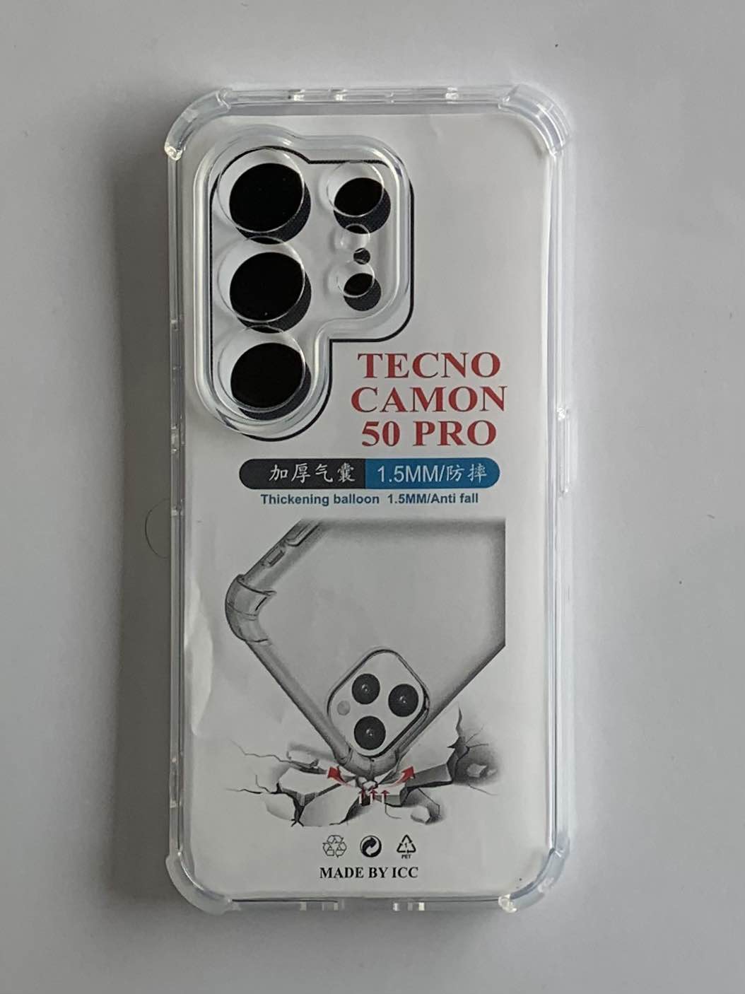Tecno Camon 50 Pro Transparent Silicon Back Cover TC50p