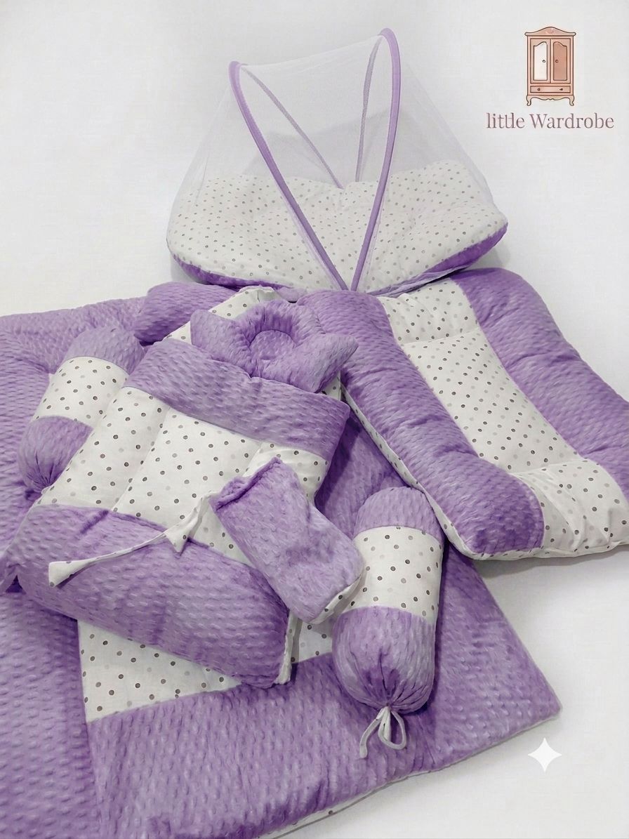New High quality baby 8pcs new born baby bister set in premium Quality in random colours and designs by little Wardrobe