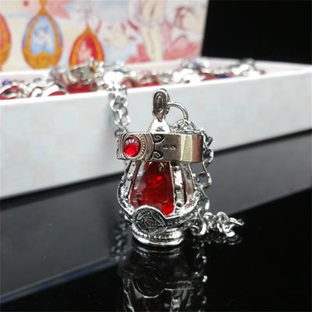Anime Puella Magi Madoka Magica Soul Gem Necklace Crystal Pendant Ring Cosplay Costumes Lovers Jewelry Set Accessoies Props