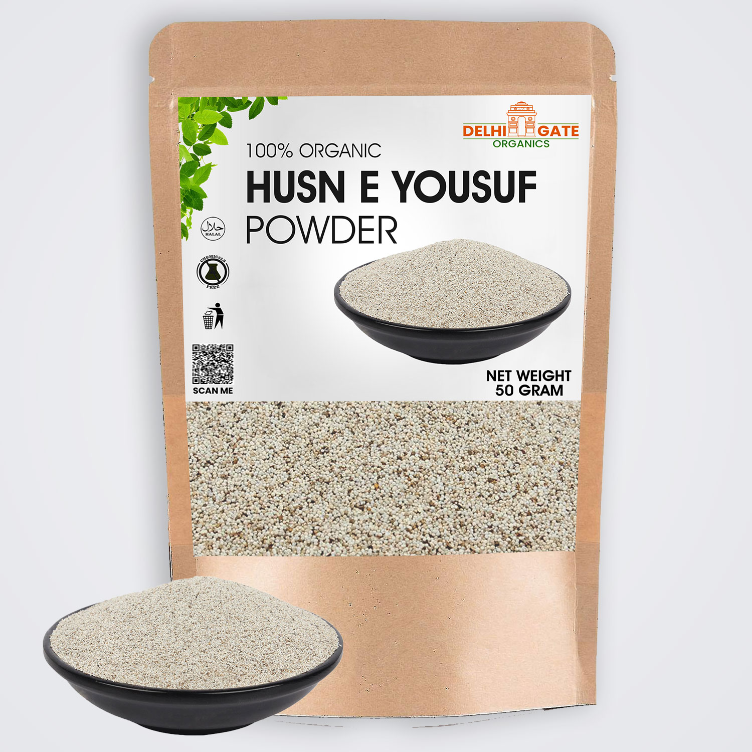 Husn e Yousuf Powder 50g 100% Natural Herbal Skin Care Powder for Skin Brightening Glowing Complexion Face Care and Smooth Healthy Skin