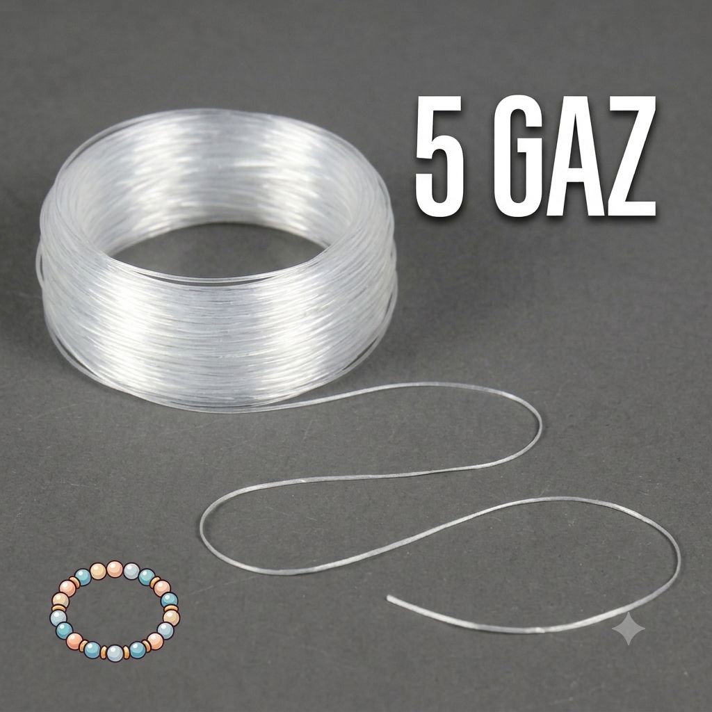 Transparent Elastic Thread for Bracelets | Stretchable String for Beads & Jewelry Making