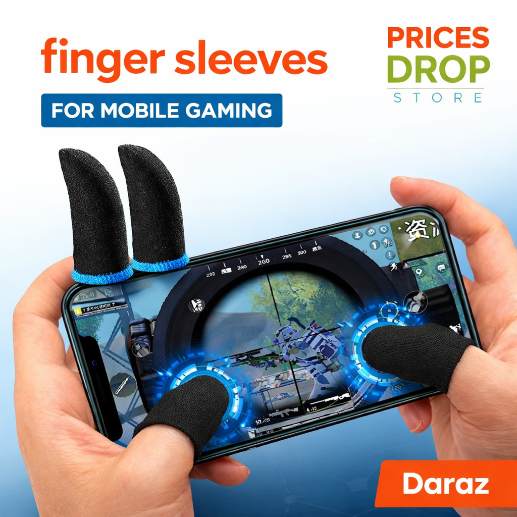 2.8🎮✨Mobile Gaming Thumb Sleeves | Ultra Smooth Touch Control Finger Gloves for Fast Response & High Accuracy Gameplay | Sweat Proof Gaming Accessory | Prices Drop Store price in Pakistan