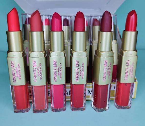 Matte Lipstick 2in1 pack of 6pcs