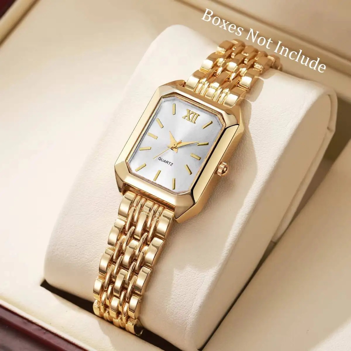 Elegant Rectangle Women Watches Fashion Ladies Quartz Wristwatches Reloj Mujer Girls Clock （Without Box）
