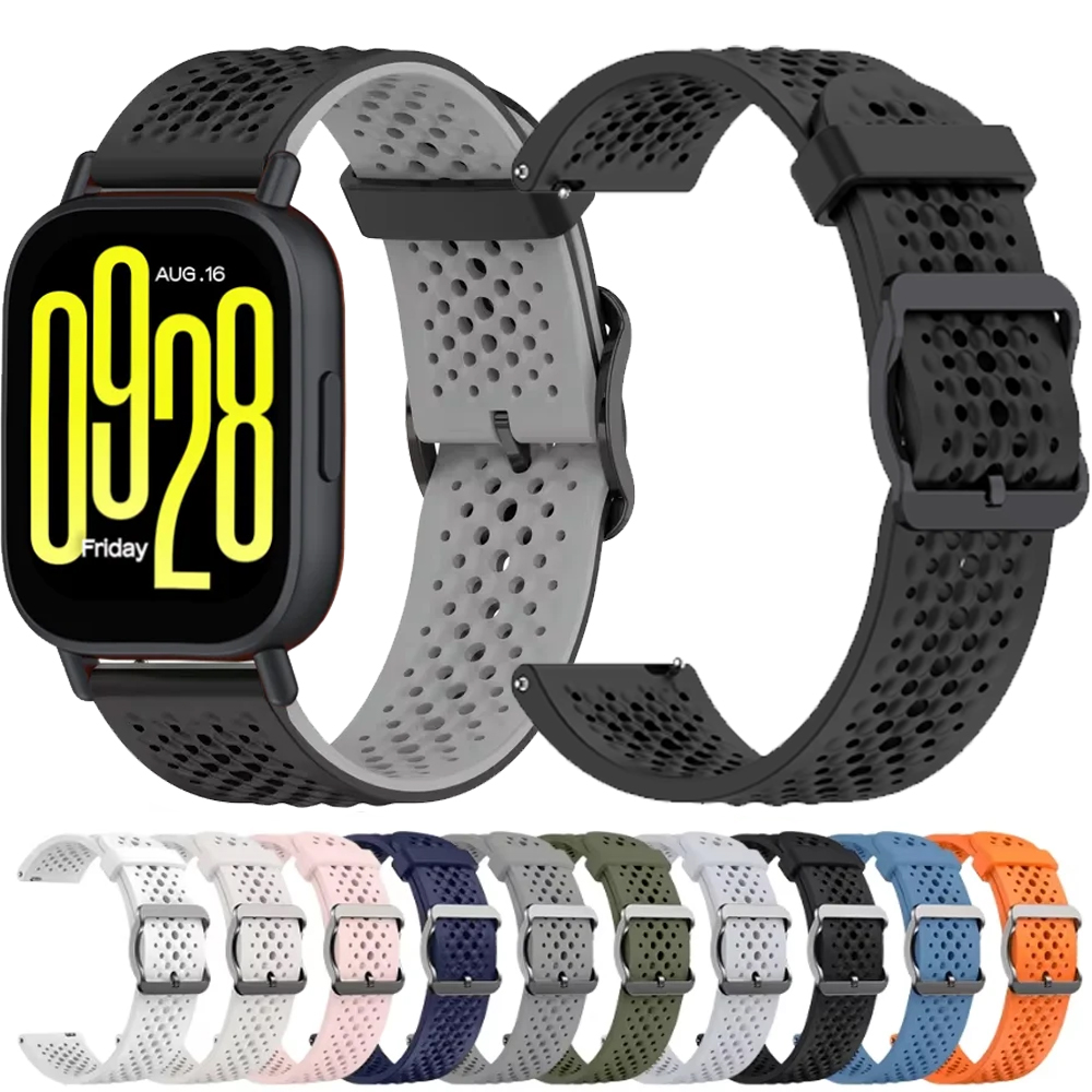 20mm 22mm Soft Silicone Strap For Redmi Watch 5 Active/Lite Sport Breathable Wristband For  Watch GT6-5-4-3 46mm Watchband
