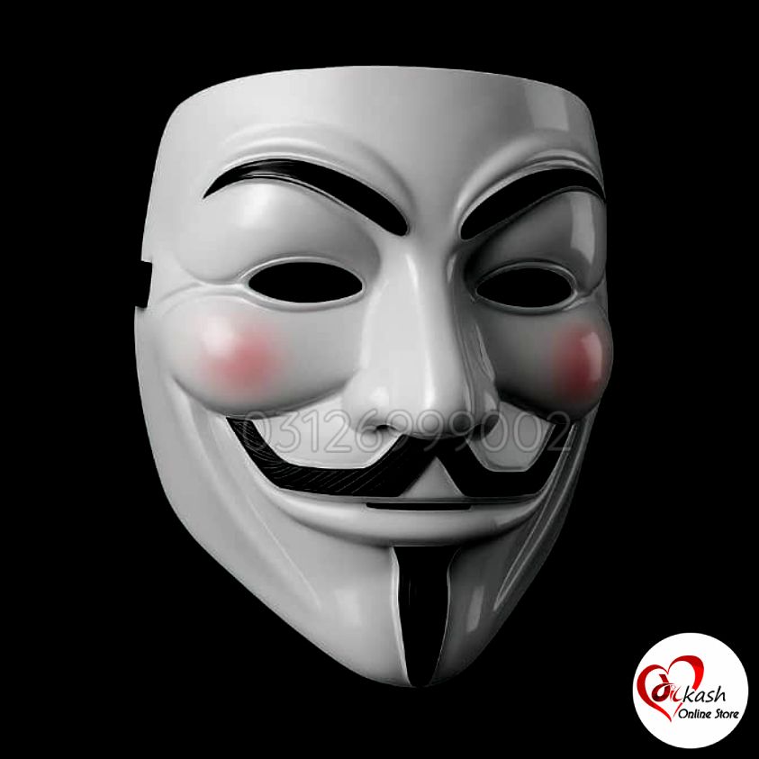 White Hacker Mask for Halloween & Cosplay | Cyberpunk LED Light Up Mask Gift for Men, Boys | Futuristic Party & Event Mask