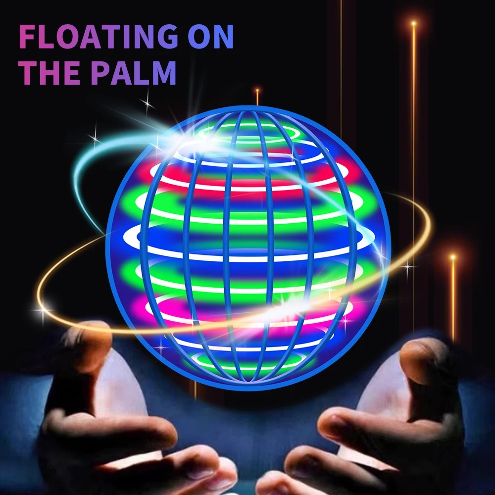 Flying ball, automatic spinning ball, LED dazzling lights, floating magic, fan, UFO flying machine, toy, , game, sports ball