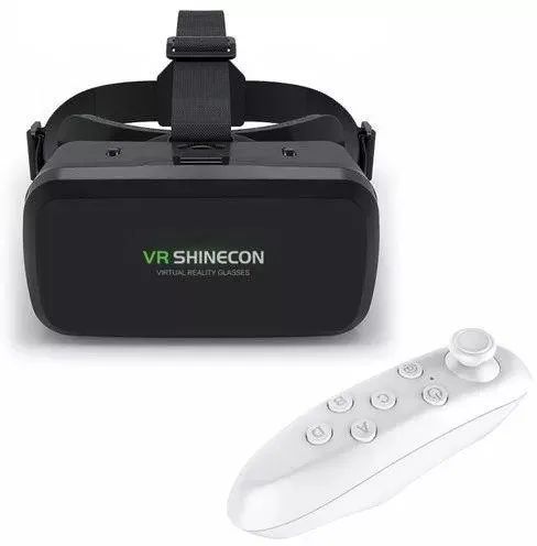 VR BOX  MOBILE Shinecon G06A New 3D Virtual Reality Gaming Glasses Headset for 4.5-7.0 Inch Smartphones VR Full-Screen Helmet with Adjustable Googles - high resolution lenses -ST