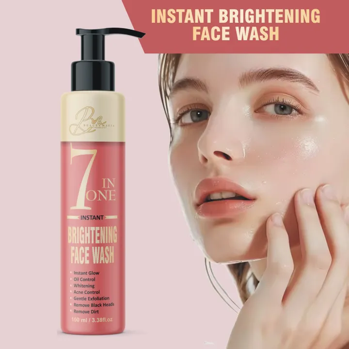 Beauty Mafia 7in1 Instant Brightening Face Wash | Instant Glow ,Oil Control, Brightening ,Acne Control, Gentle Exfoliating, Remove Black Heads, Remove Dirt | 100ml