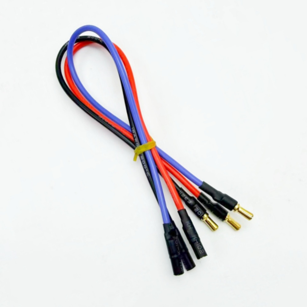 3Pcs 3.5mm Banana Head RC Motor/ESC Extension Cable 10CM/25CM 16AWG Silicone Cable for RC Car Boat Brushless Motor ESC