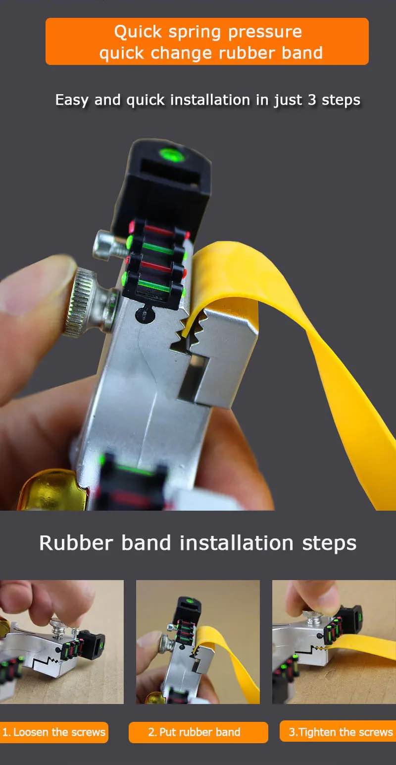 Metal Target Practice Launcher with Laser Pointer High Power Elastic Rubber Band Outdoor Sporting Activity Precision Aim Training Tool