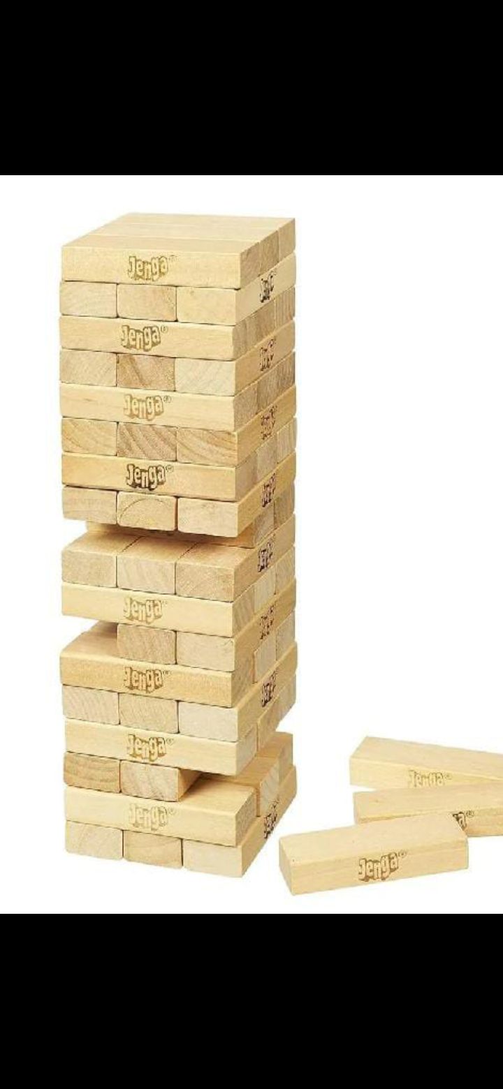 Hasbro Gaming Jenga Tower Wooden Blocks Game - Wood Toy