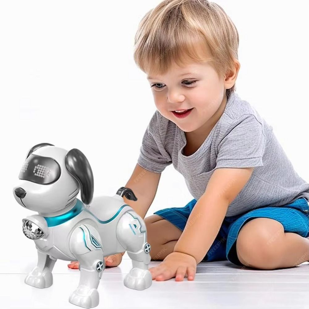 Plastic Electronic Robot Dog Toy with Light Interactive Touch Pets Toys Robotic Dogs Programmable Smart Electronic Stunt Pet