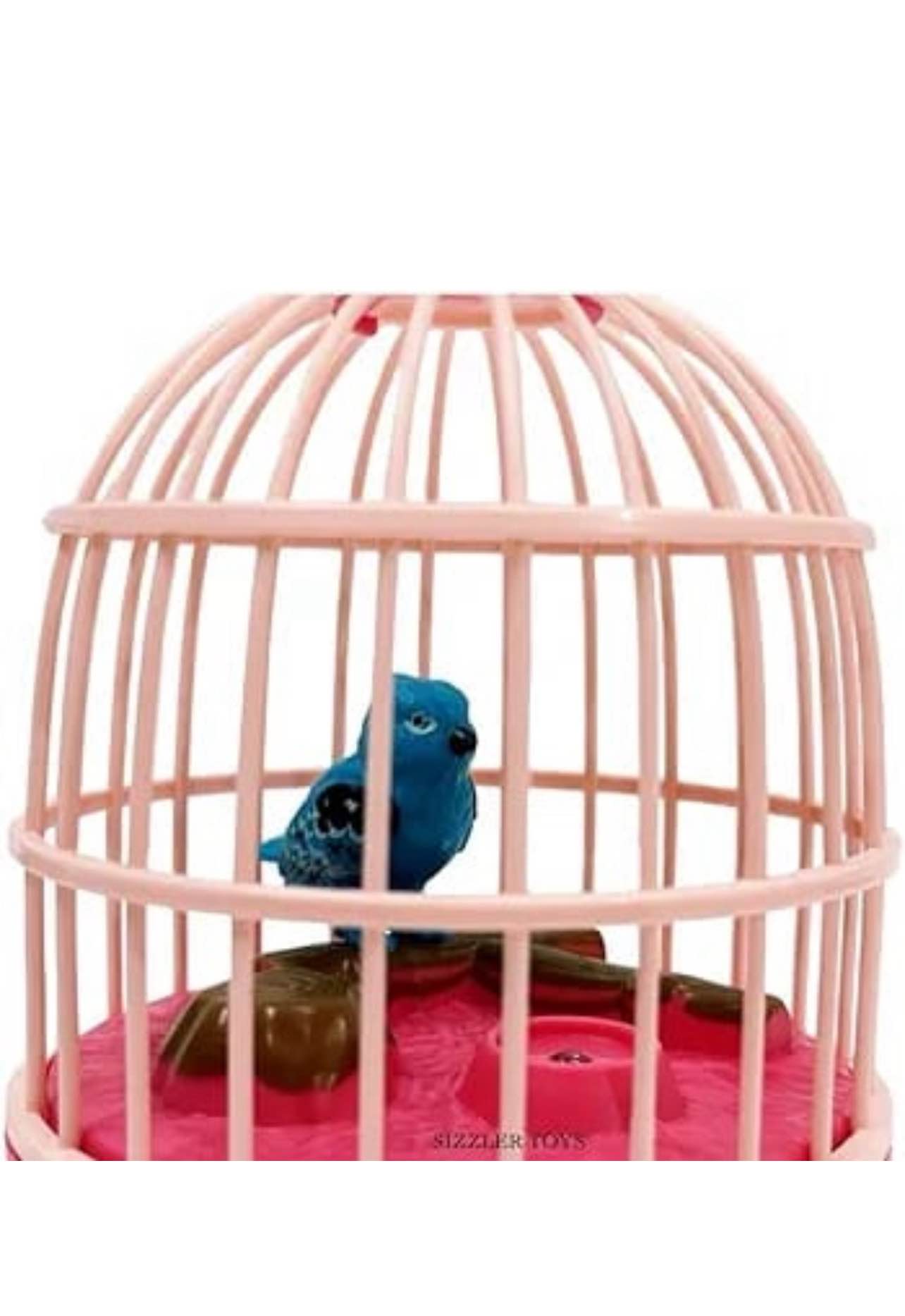 Happy Birds Voice Sensor Electronic Simulation Bird Cage - Electric Pets Toy for Kids with Real...